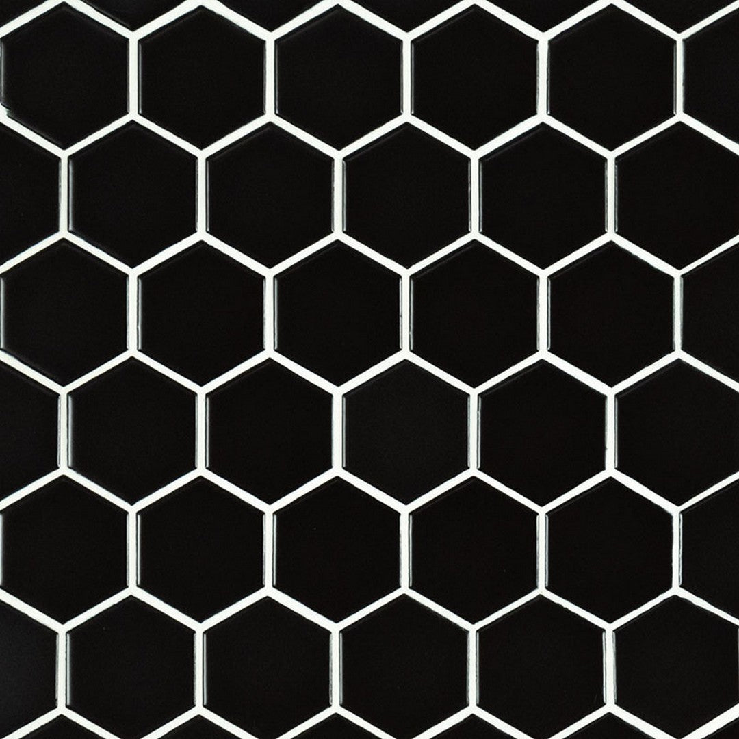 MS International Domino 12" x 13" Matte Porcelain Hexagon 2" Mosaic