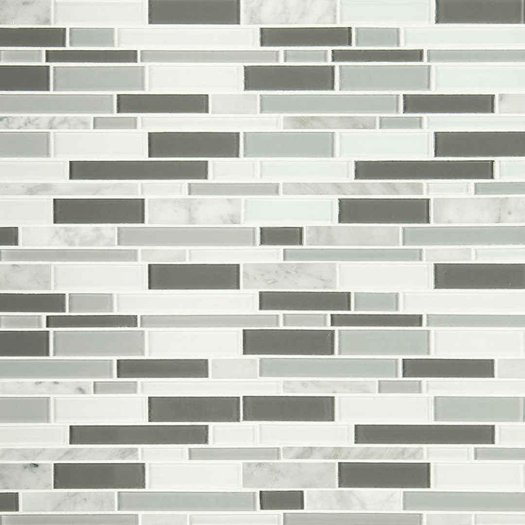 MS International Decorative Blend 12" x 12" Stone & Glass Mosaic