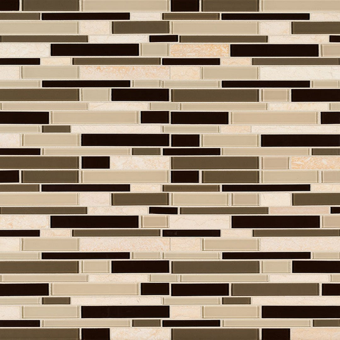 MS International Decorative Blend 12" x 12" Stone & Glass Mosaic