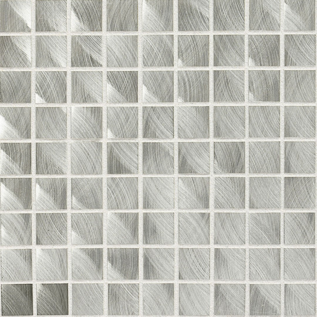 Daltile Structure 12" x 12" Satin Metal 1" Straight Joint Mosaic