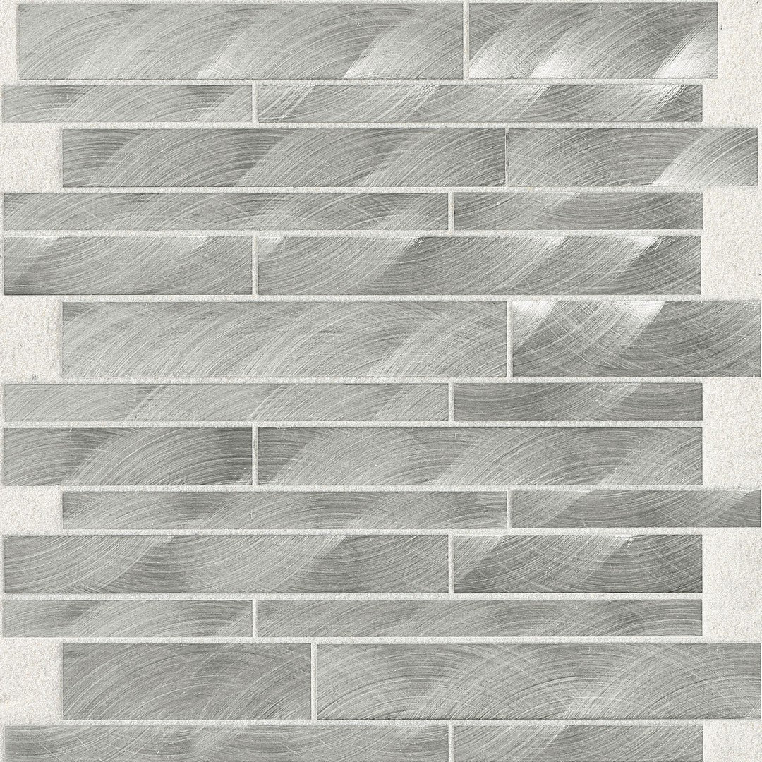 Daltile Structure 12" x 12" Satin Metal Random Mosaic