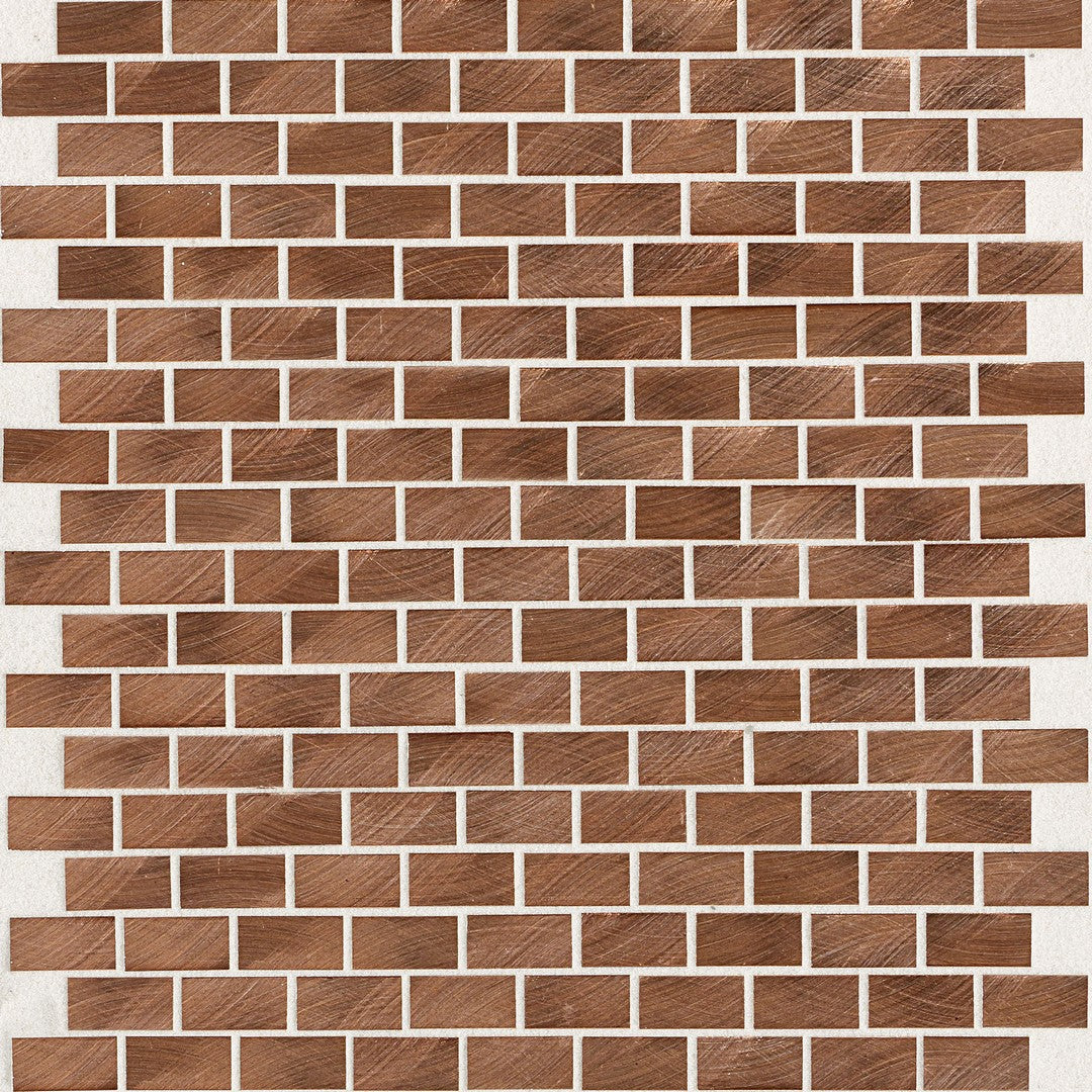 Daltile Structure 12" x 12" Satin Metal 0.5x1" Brick Joint Mosaic