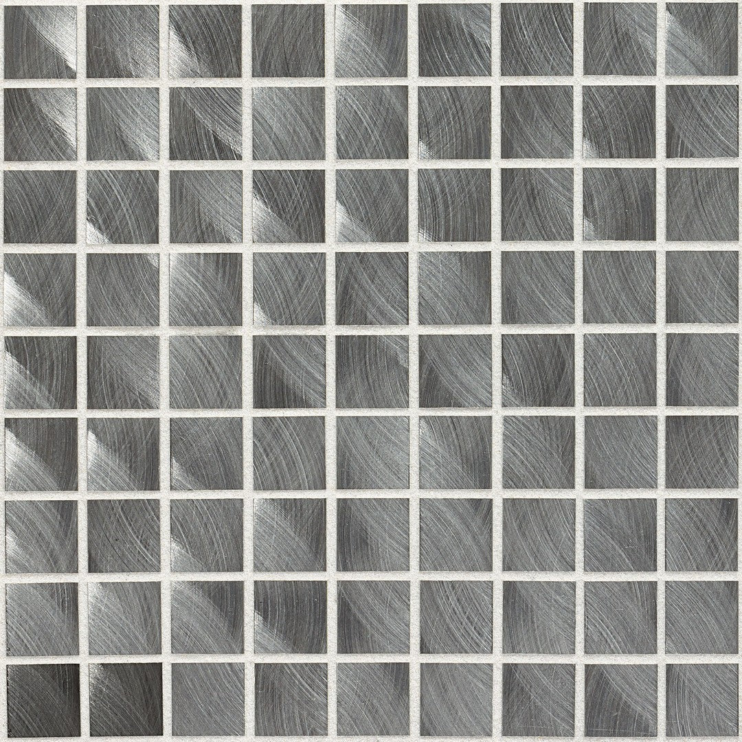 Daltile Structure 12" x 12" Satin Metal 1" Straight Joint Mosaic