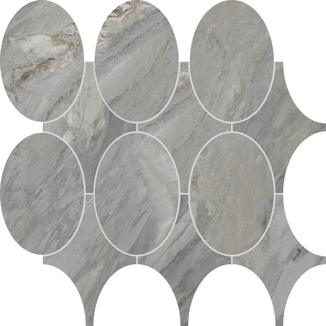 Marazzi Savoir 14" x 14" Polished Porcelain Mixed Oval Mosaic