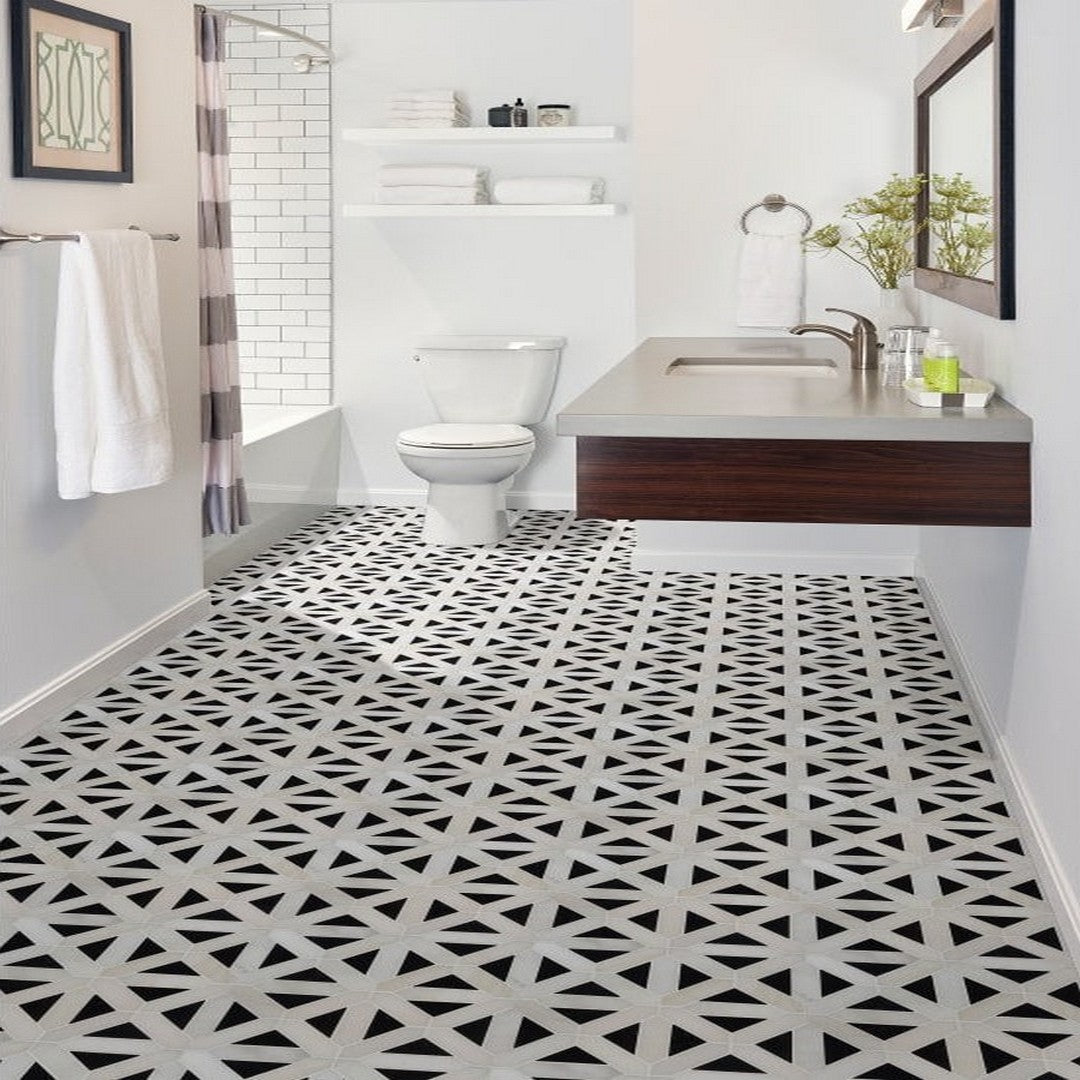 MS International Specialty Shapes 12" x 12" Polished Marble Mosaic