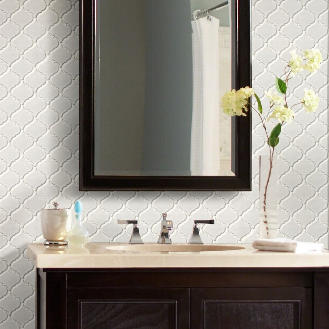 MS International Specialty Shape 9.84" x 10.63" Matte Porcelain Mosaic