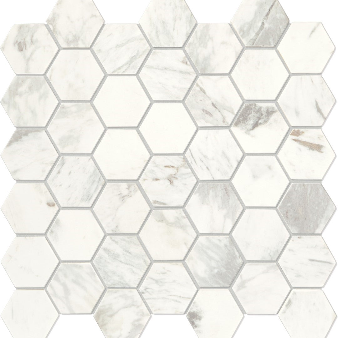 Daltile Raine 12" x 12" Honed Marble 2" Hexagon Mosaic