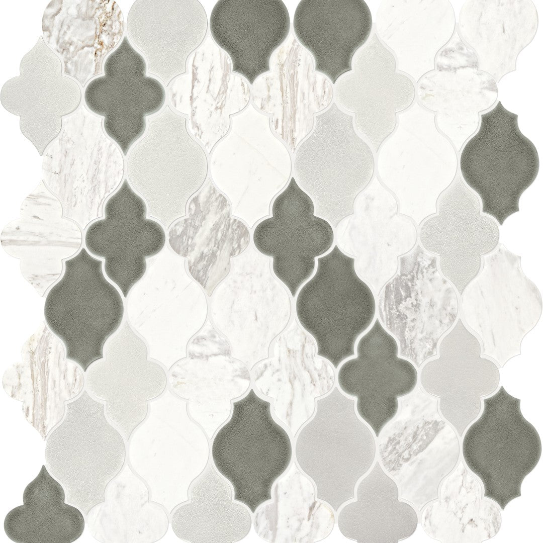 Daltile Raine 11" x 11" Honed Marble Arabesque Mosaic