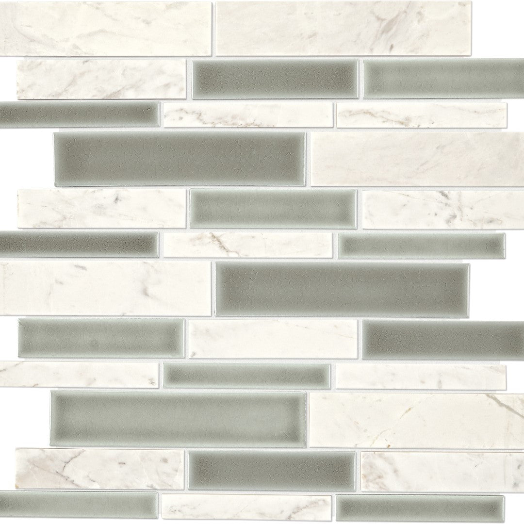 Daltile Raine 11" x 12" Polished Marble Random Linear Mosaic