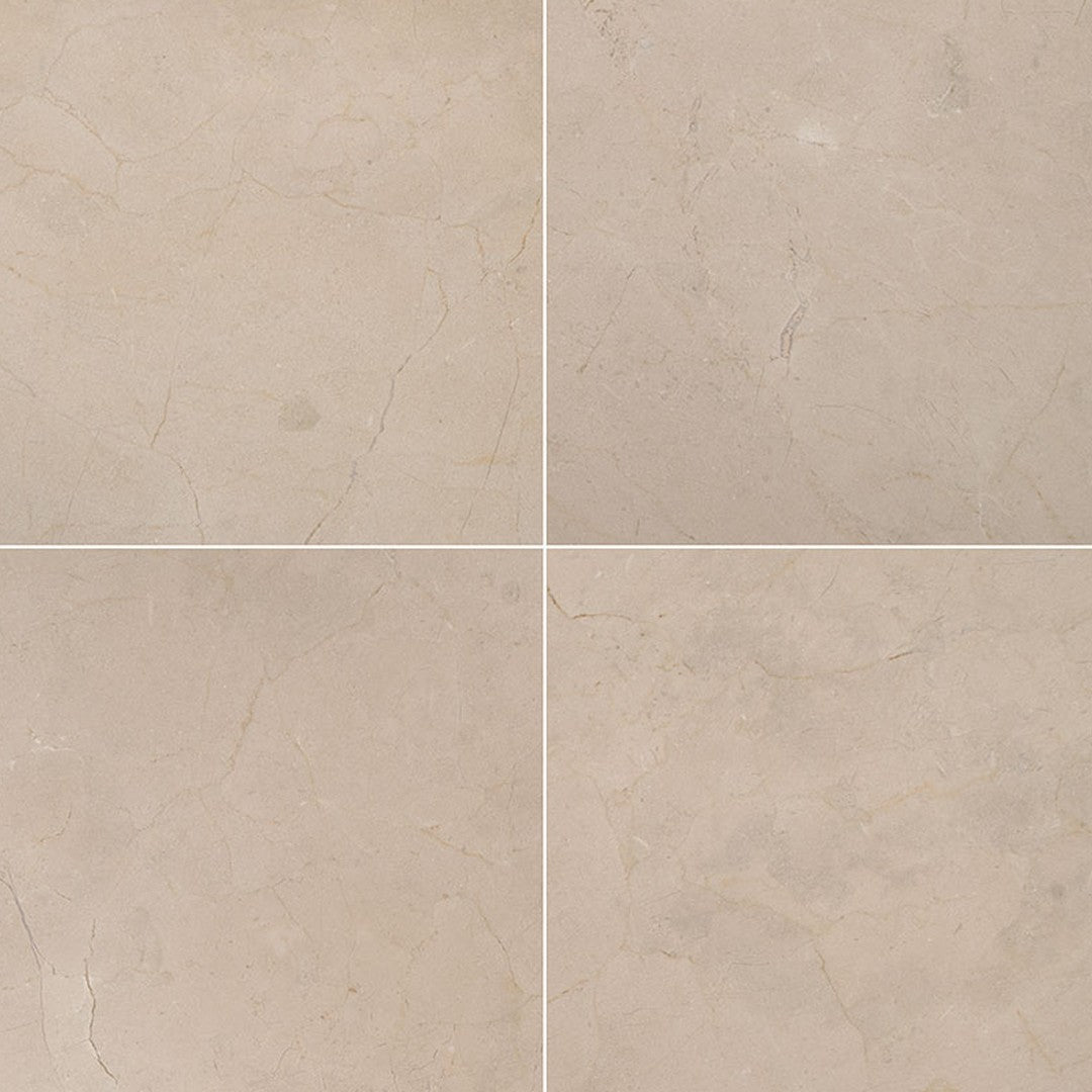 MS International Crema Marfil Select 12" x 12" Honed Marble Tile