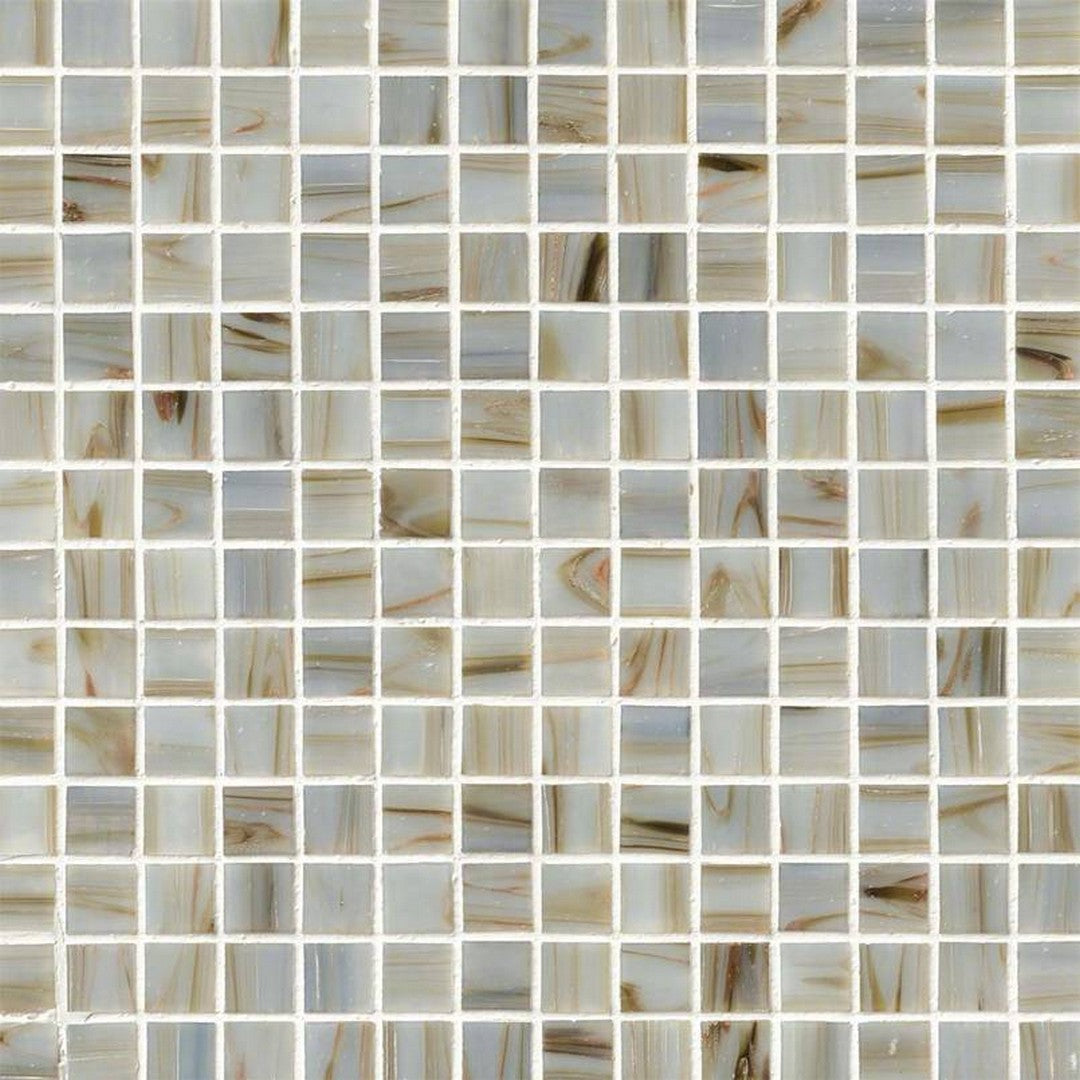 MS International Iridescent Ivory 12" x 12" Glossy Glass Mosaic