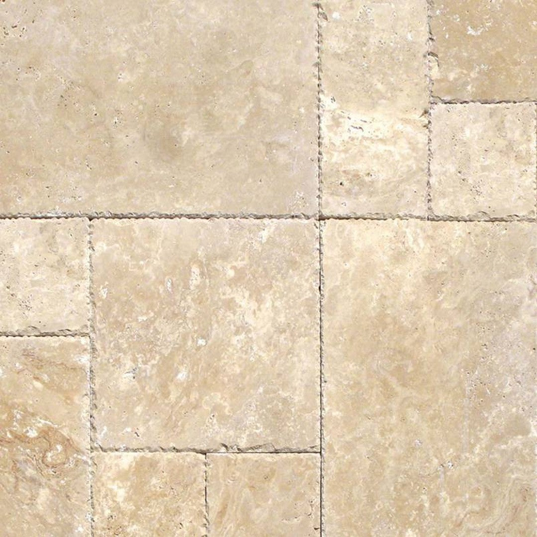 MS International Tuscany Beige 8" x RL Mixed Travertine Versailles Pattern Tile