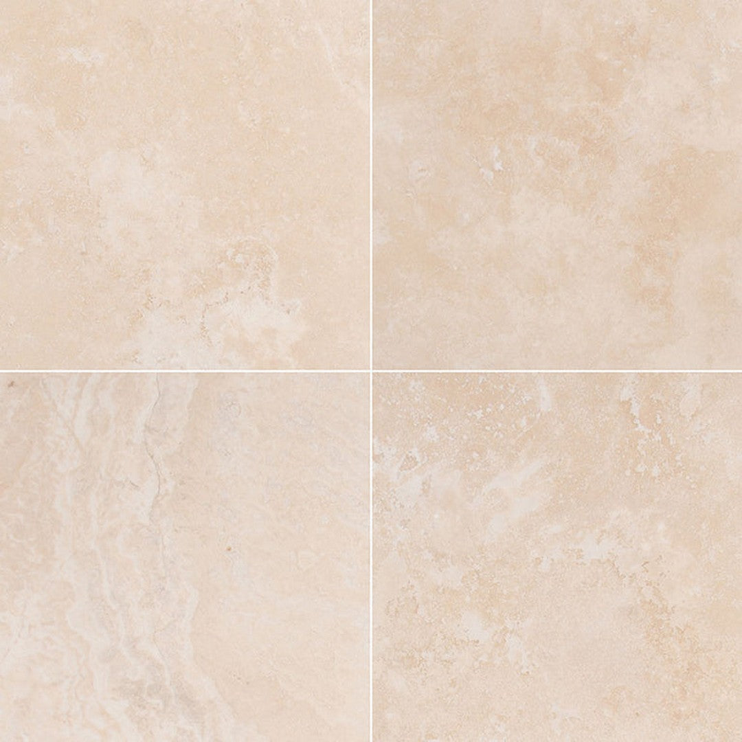 MS International Tuscany Beige 18" x 18" Travertine Tile Mixed Finish