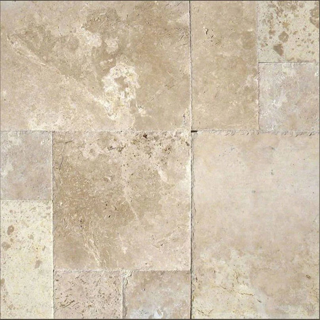 MS International Tuscany Storm 8" x RL Mixed Travertine Versailles Pattern Tile