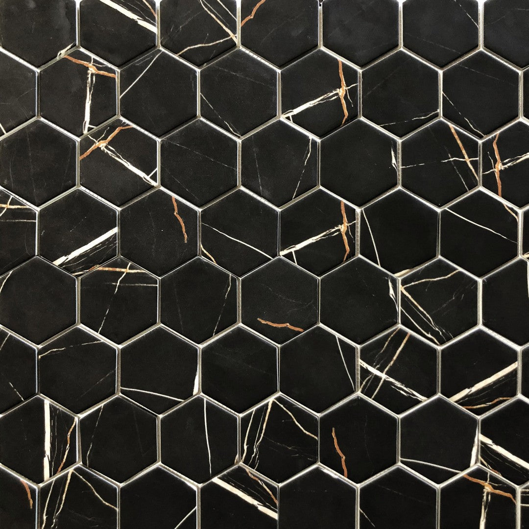 Ottimo Verona 11" x 13" Matte Glass Hexagon Mosaic