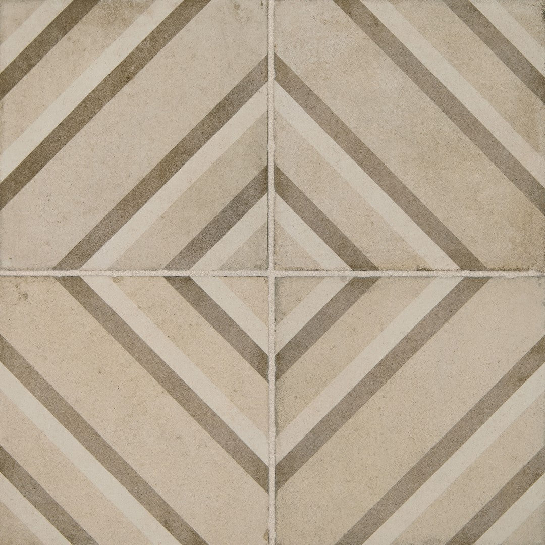 Daltile Quartetto 8" x 8" Matte Porcelain Piazza Deco Floor Tile