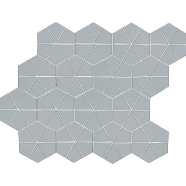 Daltile Stagecraft 12" x 15" Glossy Ceramic 6" Kaleidoscope Mosaic