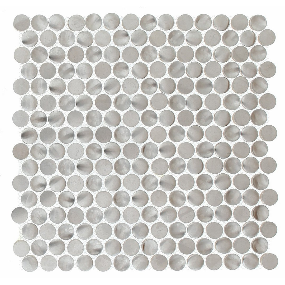 Ottimo Steel 12" x 12" Brushed Stainless Steel Mosaic