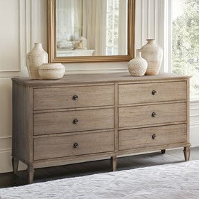 Victoria 6-drawer wood dresser (70")