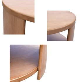 Skye Round Coffee Table with Shelf