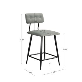 Henrick 25" Metal Frame Counter Stool