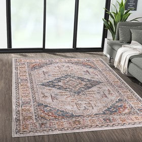 Jasmine Vintage Medallion Woven Area Rug