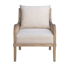 Morgan Cane Accent Chair with Removable Back Cushion