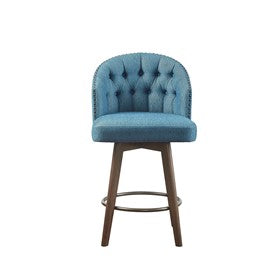 Onyx Upholstered 360 Degree Swivel Counter Stool 26" H