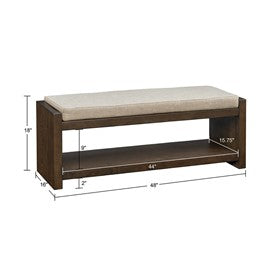 Ivan Accent Bench with Lower Shelf