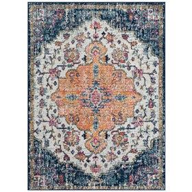 Mateo Boho Medallion Woven Area Rug