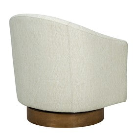 Ashton Upholstered Swivel Chair with Wood Base