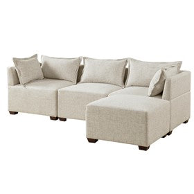 Molly 4-Piece Modular Sofa with Ottoman