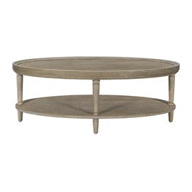 Ayanna Oval Coffee Table with Shelf