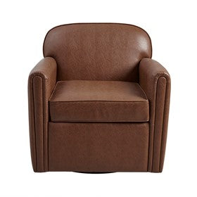 Archer Faux Leather 360 Degree Swivel Arm Chair