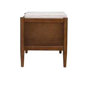 Arcadia Accent Bench with Storage and Upholstered Cushion