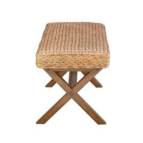 Seadrift Hand-woven Water Hyacinth Accent Bench