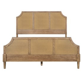 Salina Woven Cane Queen Platform Bed