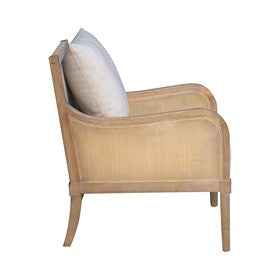 Morgan Cane Accent Chair with Removable Back Cushion