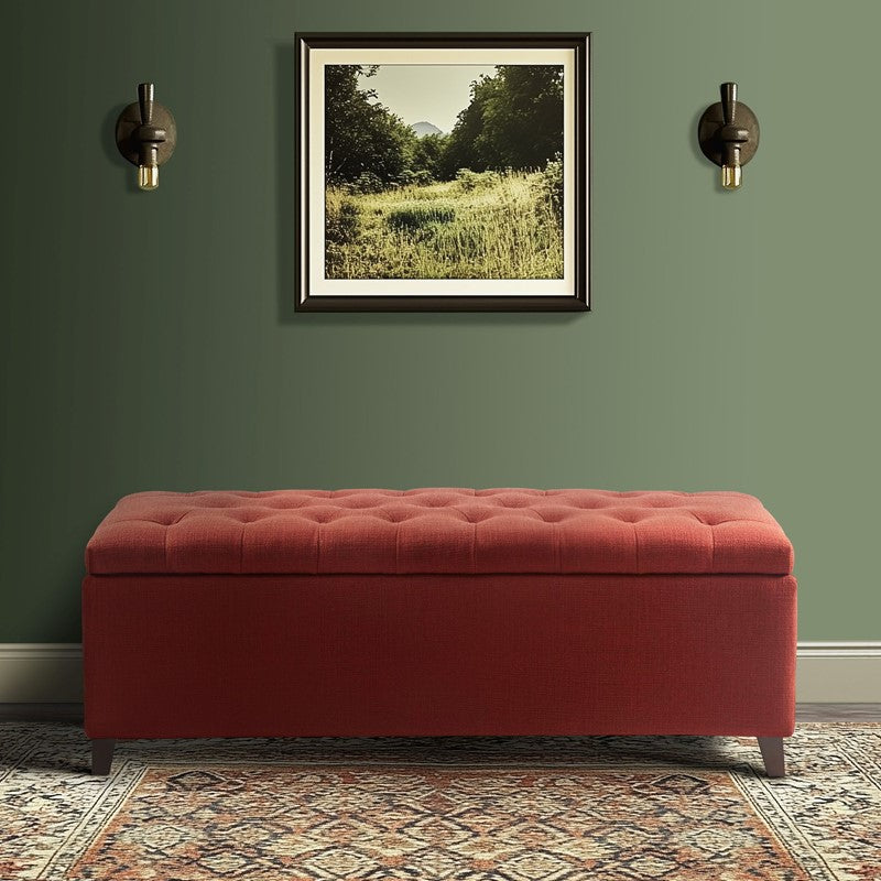 Shandra Tufted Top Upholstered Storage Bench