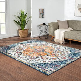 Mateo Boho Medallion Woven Area Rug