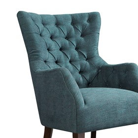 Hannah Button Tufted Wing Chair