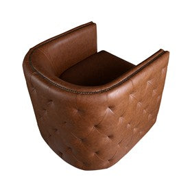 Capstone Tufted Barrel Swivel Chair