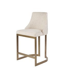 Bryce 26"H Upholstered Counter Stool with Metal Base