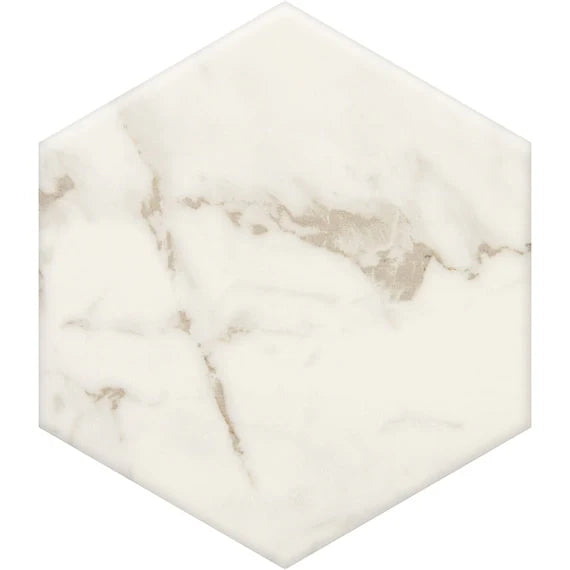 Marazzi Marble Obsession 8" x 8" Matte Hexagon Porcelain Tile
