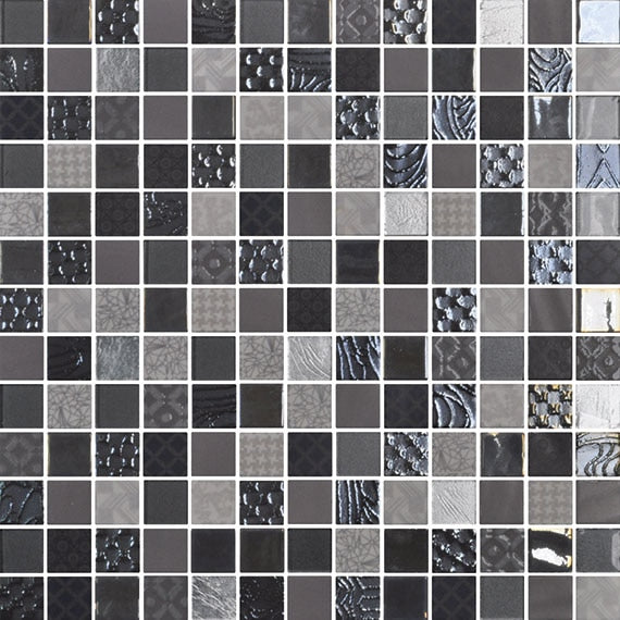 Daltile Uptown Glass 12.25" x 12.25" Glossy Glass 1" Metro Mosaic