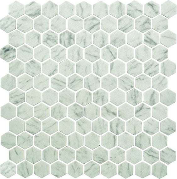 Daltile Uptown Glass 11" x 12" Matte Glass 1" Hexagon Mosaic