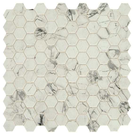 Daltile Uptown Glass 11" x 12" Matte Glass 1" Hexagon Mosaic