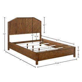 Sunset Cliff Wood Queen Bed