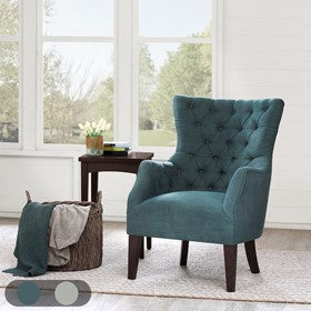 Hannah Button Tufted Wing Chair