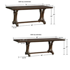 Weston Rectangle Extension Dining Table